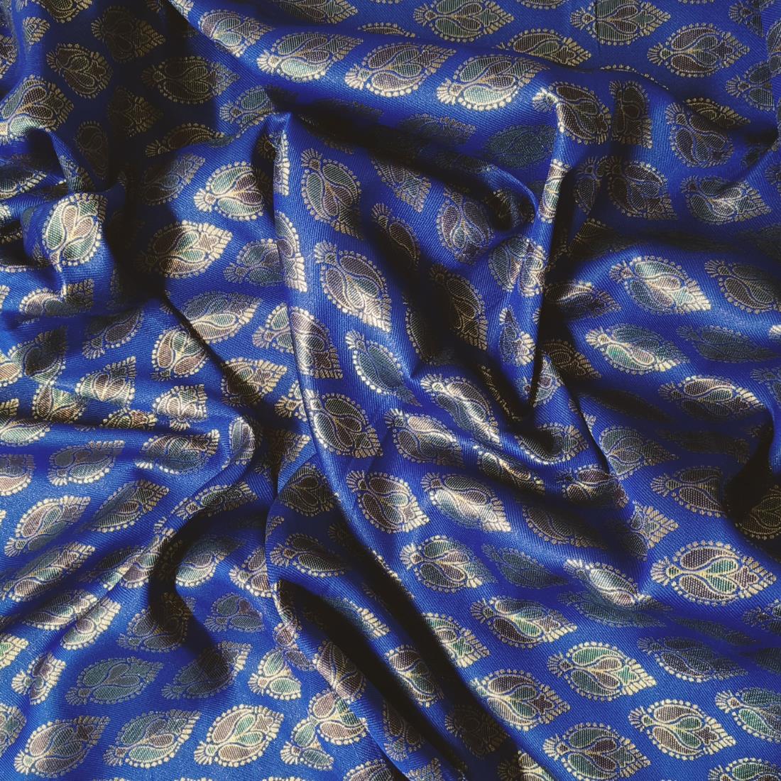 Royal Blue Premium Quality Brocade