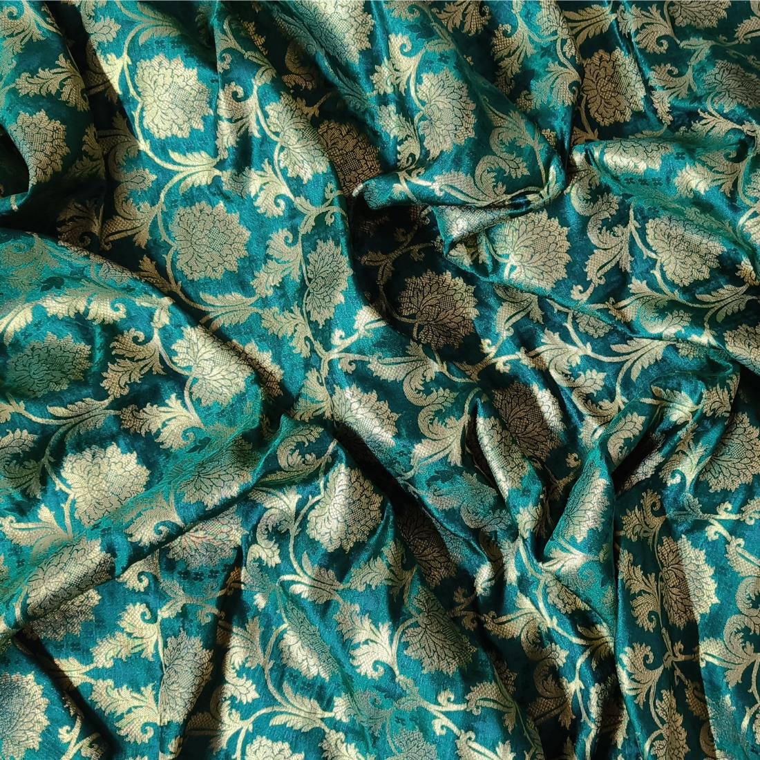 Bottle Green Premium Quality Brocade