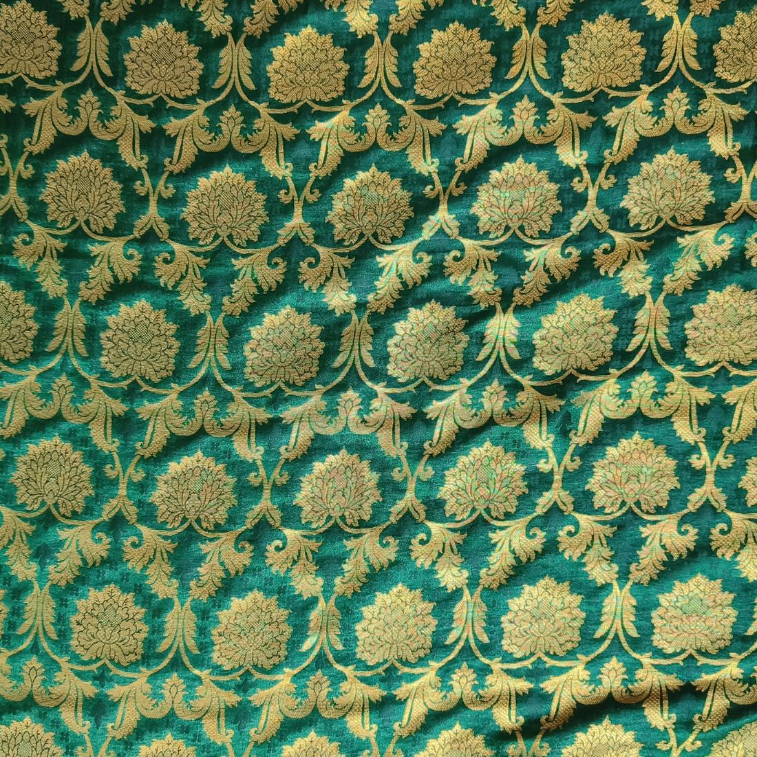 Bottle Green Premium Quality Brocade
