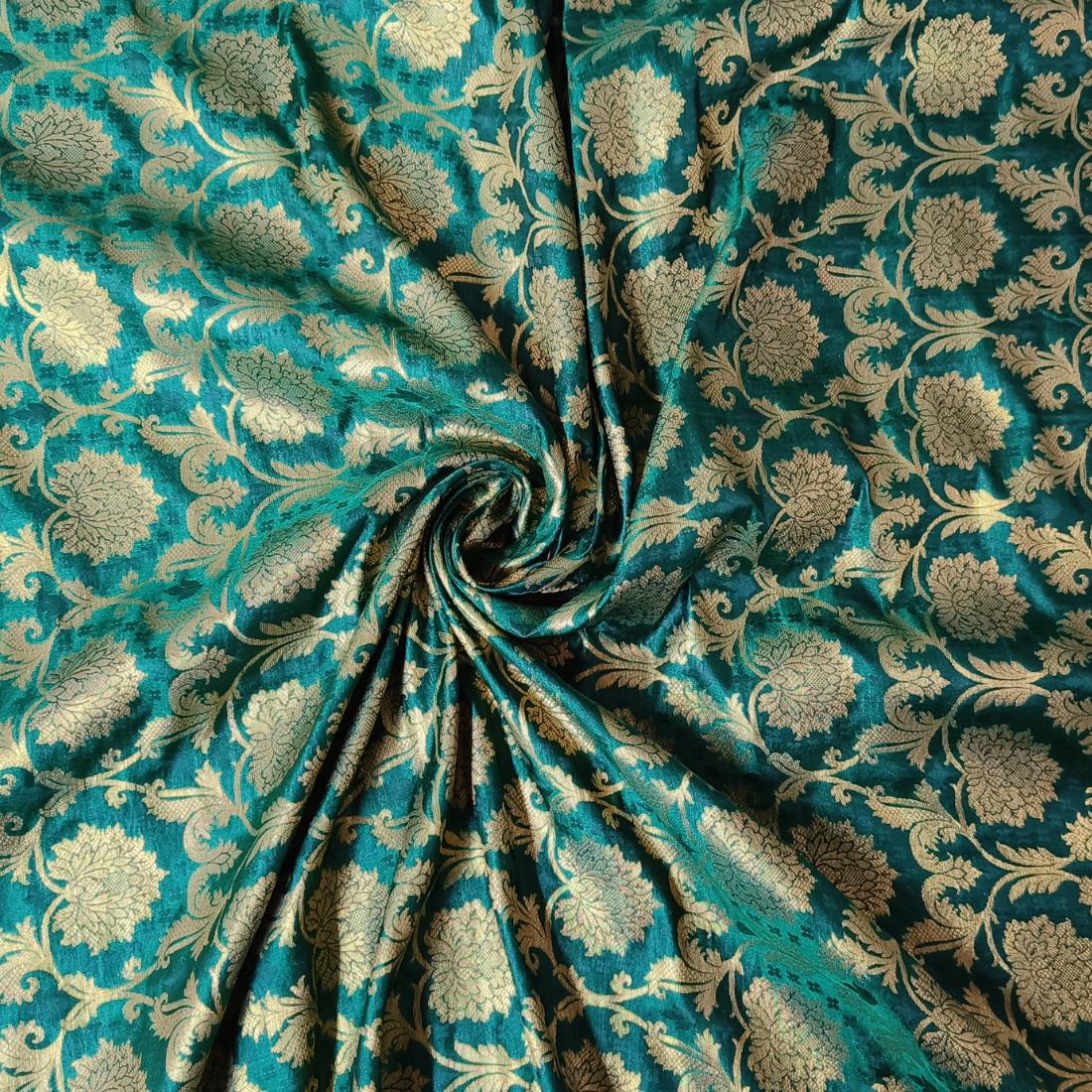 Bottle Green Premium Quality Brocade