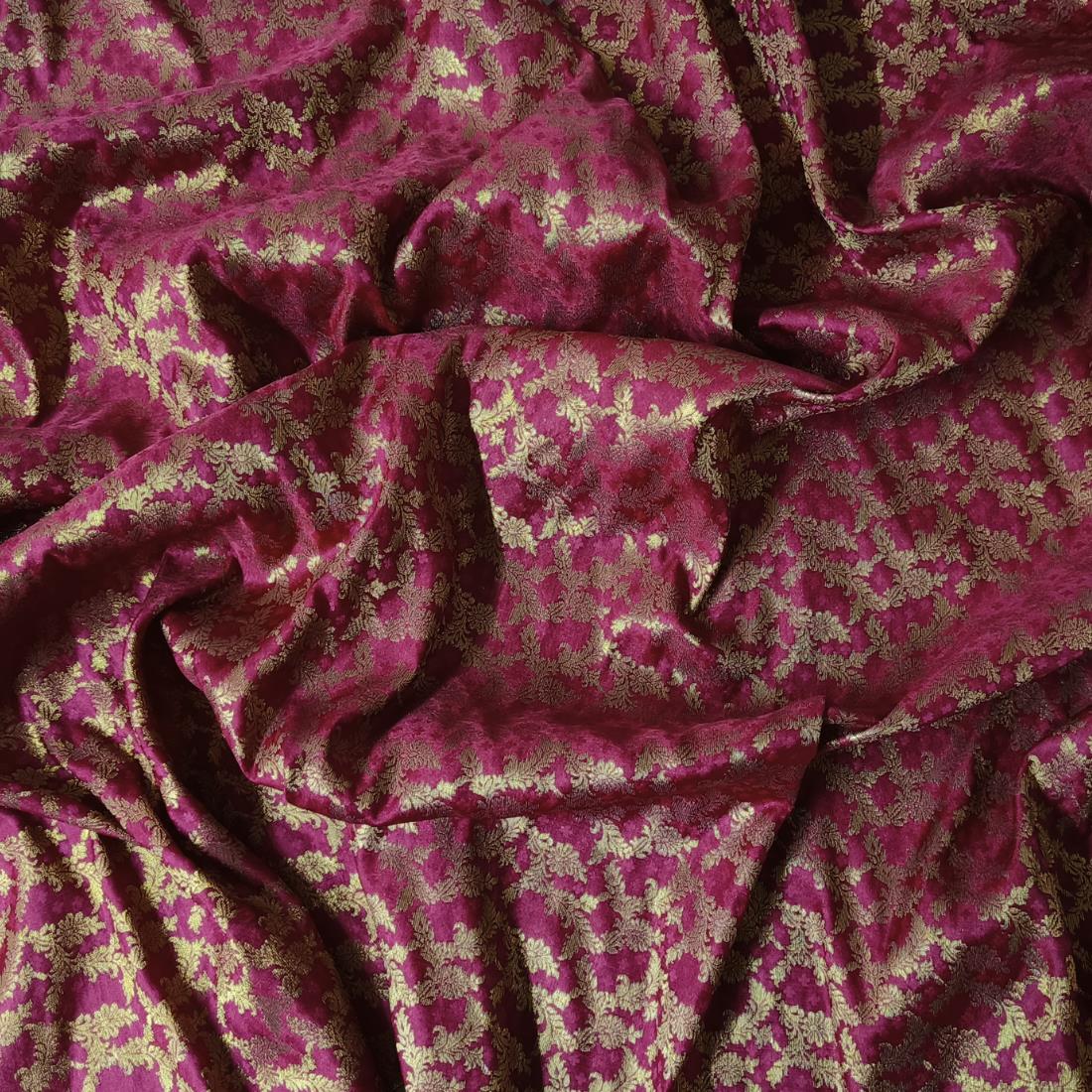 Dark Red Premium Quality Brocade