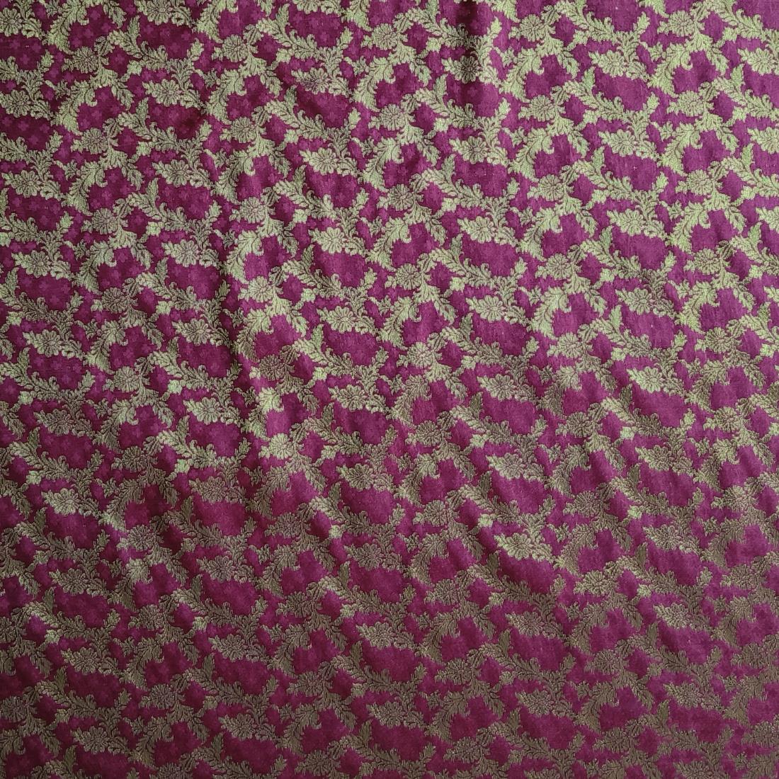 Dark Red Premium Quality Brocade
