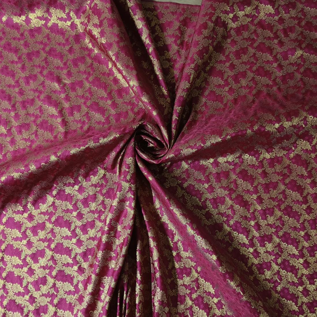 Dark Red Premium Quality Brocade