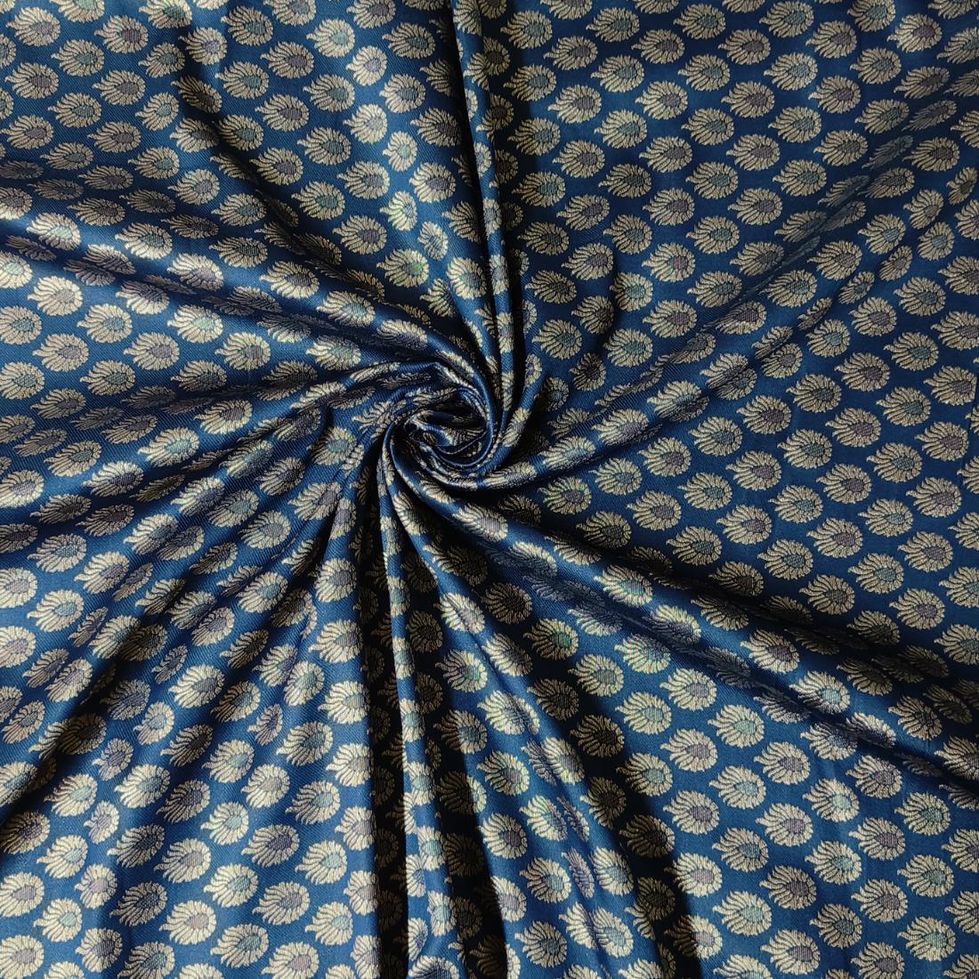 Dark Navy Premium Quality Brocade