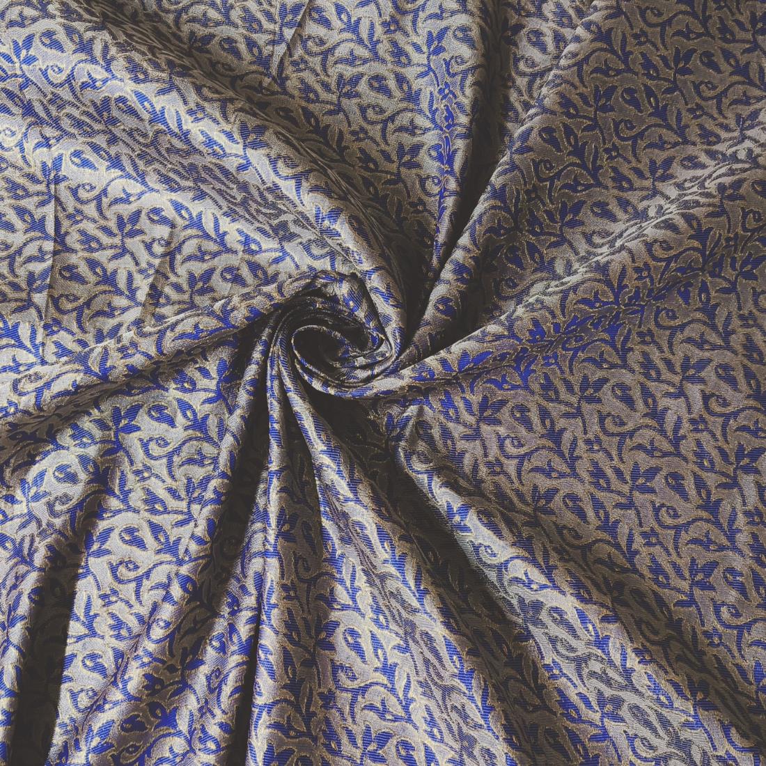 Purplish Blue Premium Quality Brocade