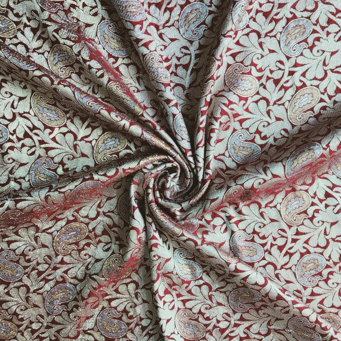Maroon Premium Quality Brocade