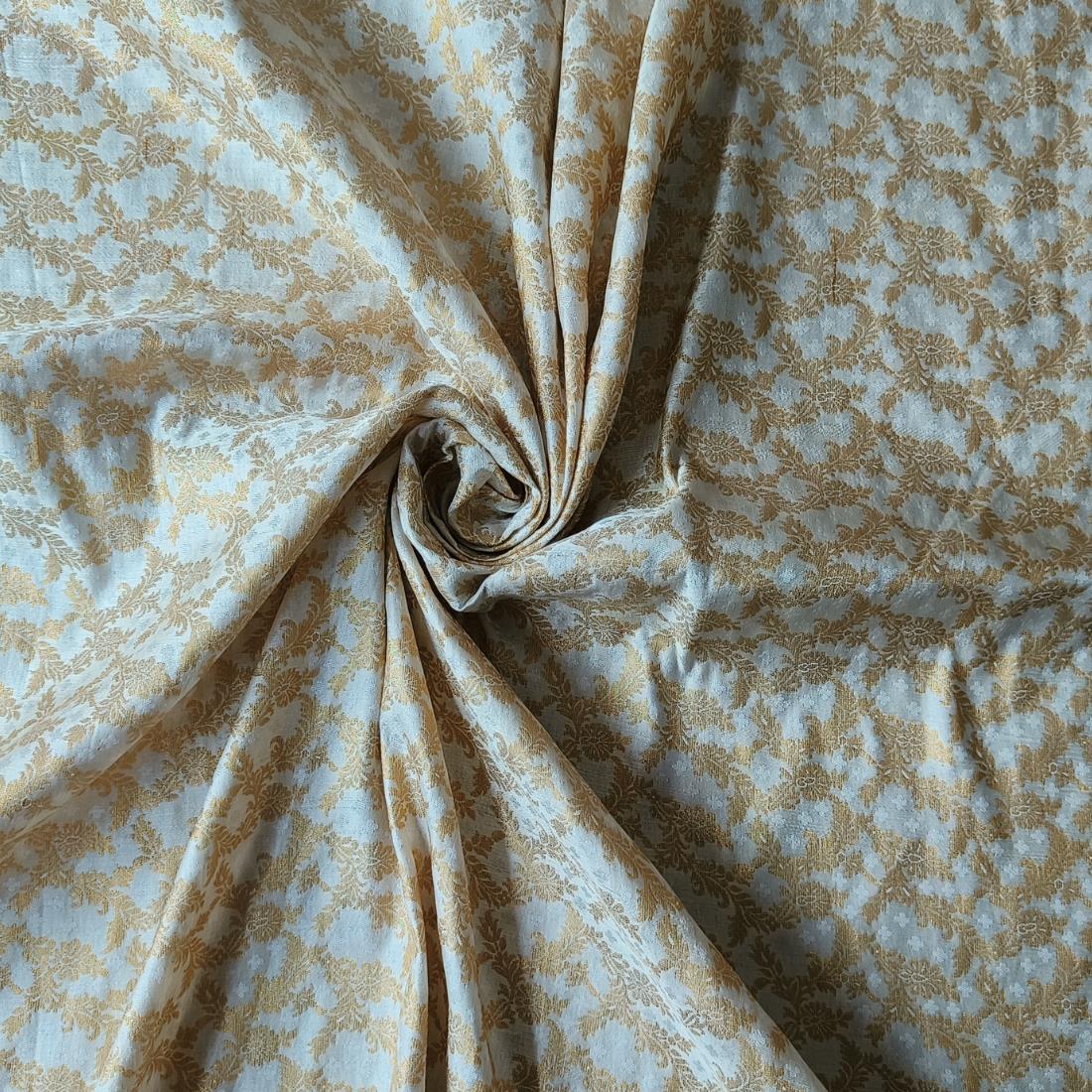 Cream & Gold Premium Quality Brocade