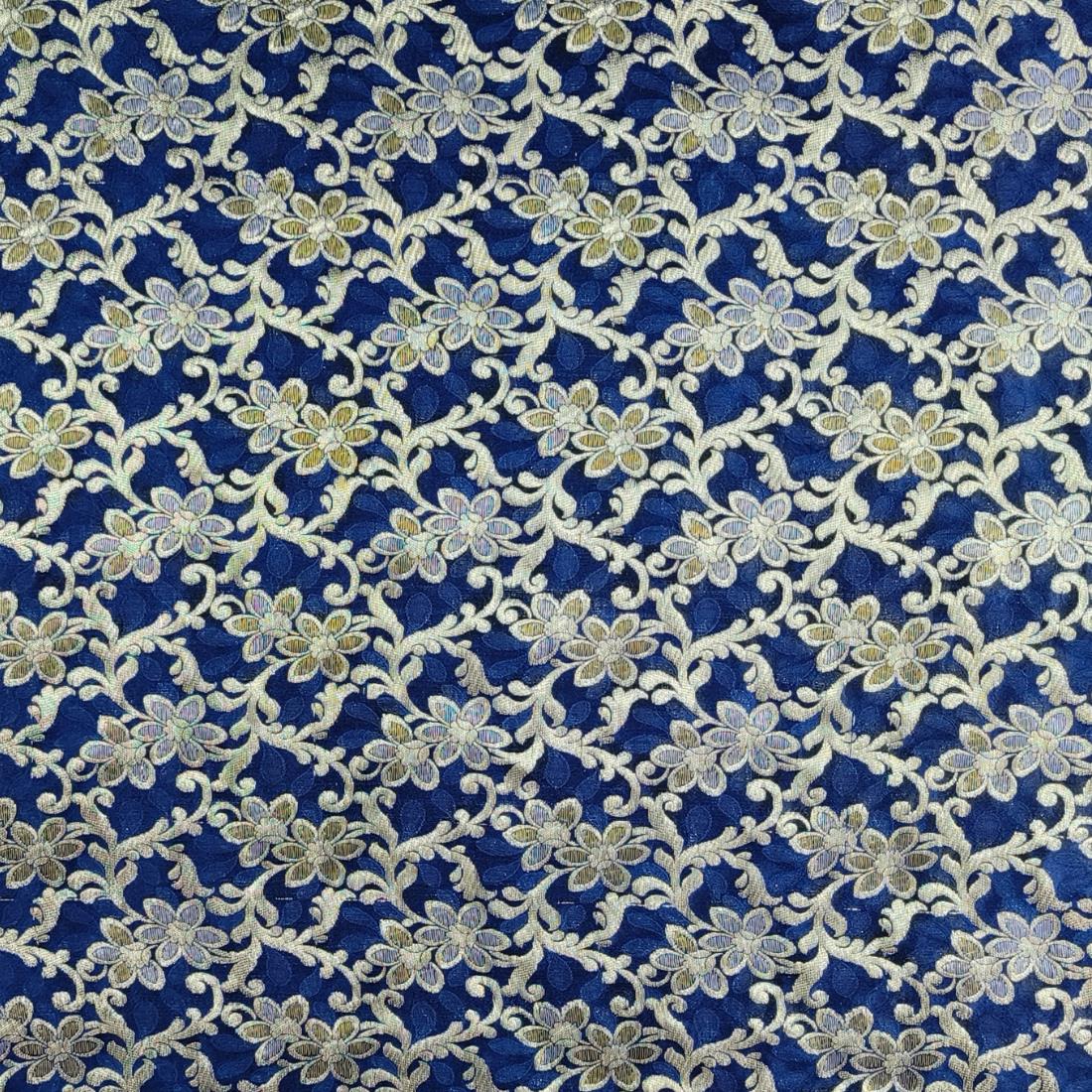 Navy Premium Quality Brocade
