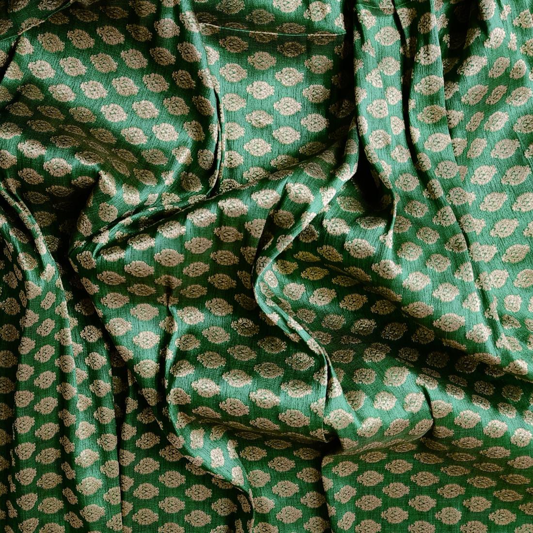 Bottle Green Premium Quality Brocade