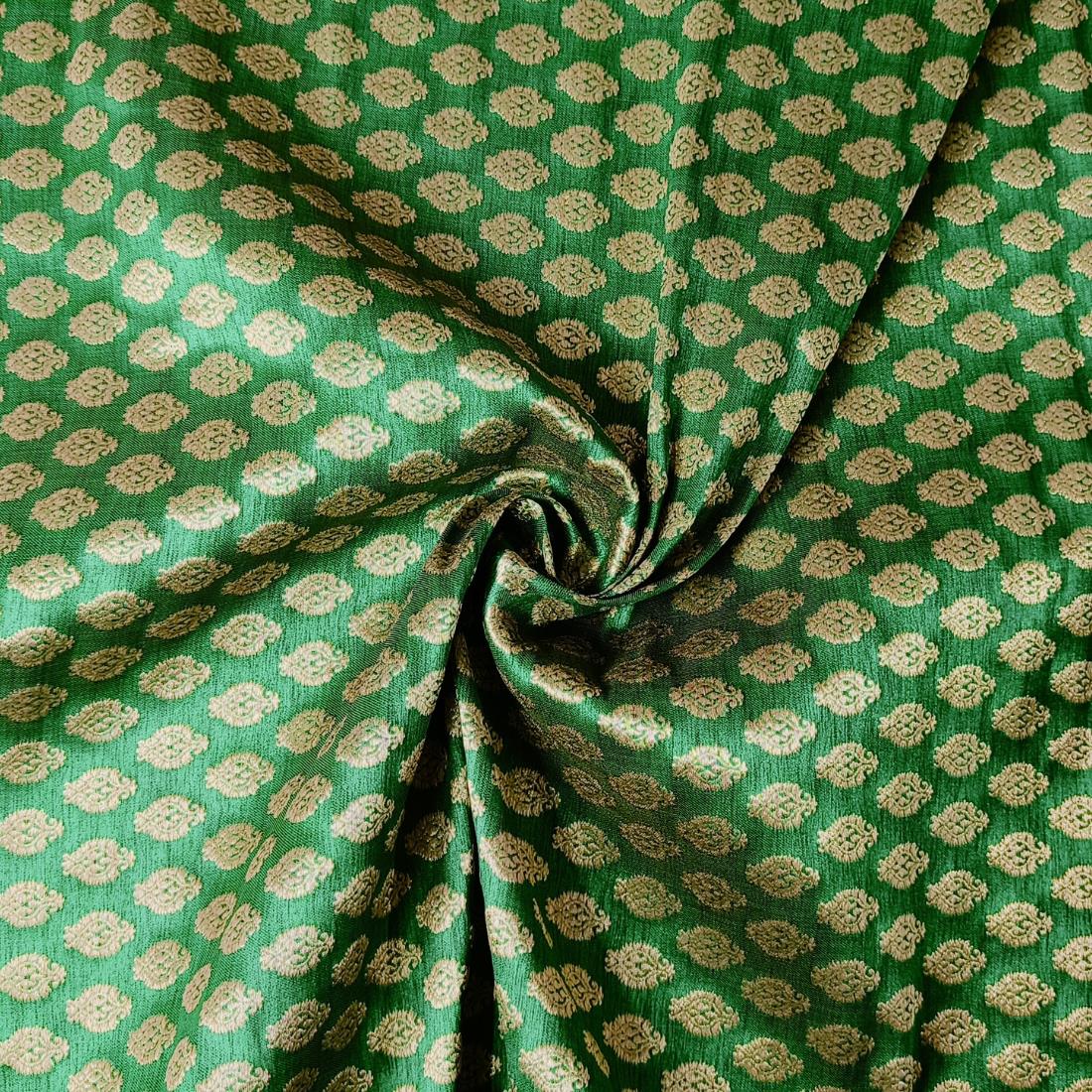 Bottle Green Premium Quality Brocade