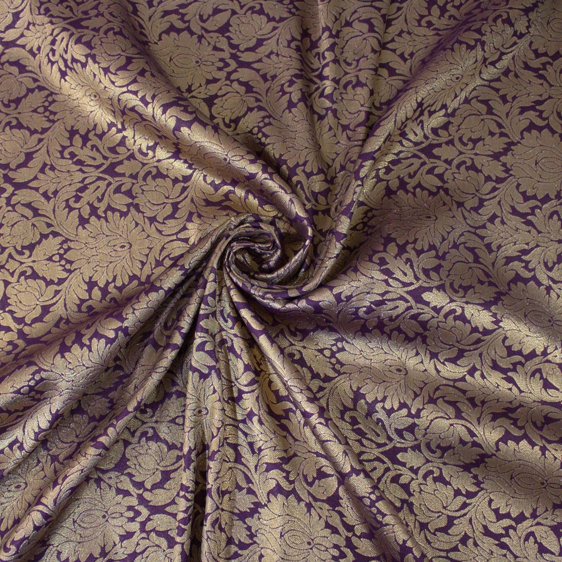 Aubergine Premium Quality Brocade