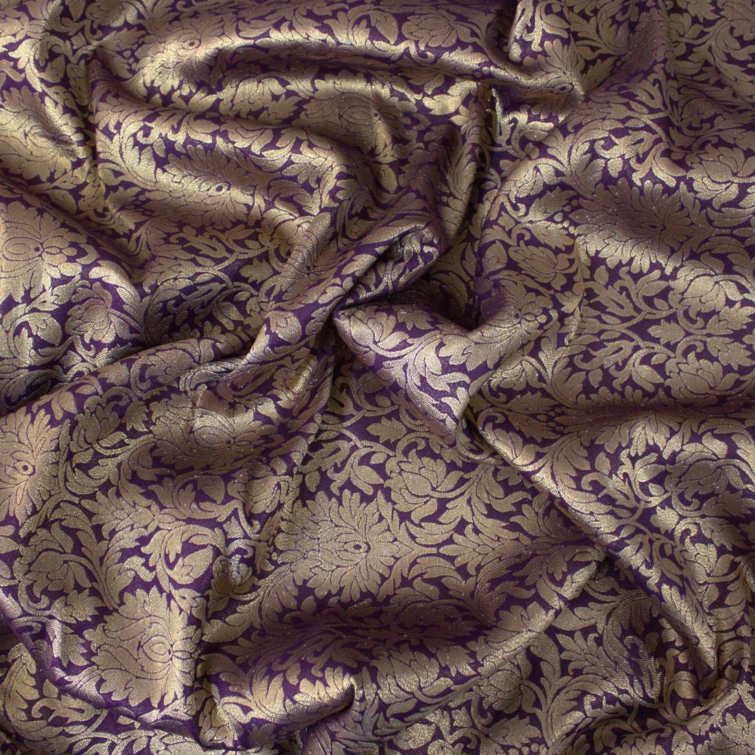 Aubergine Premium Quality Brocade