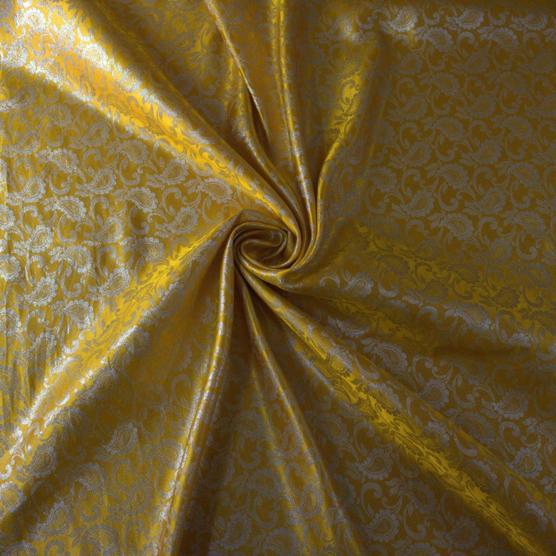 Mustard & Gold Premium Quality Brocade