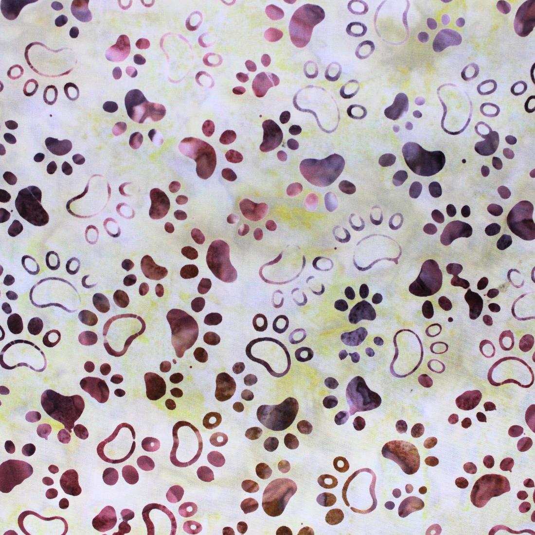 COL 2 Cotton Hand Printed Paw Design Bali Batik