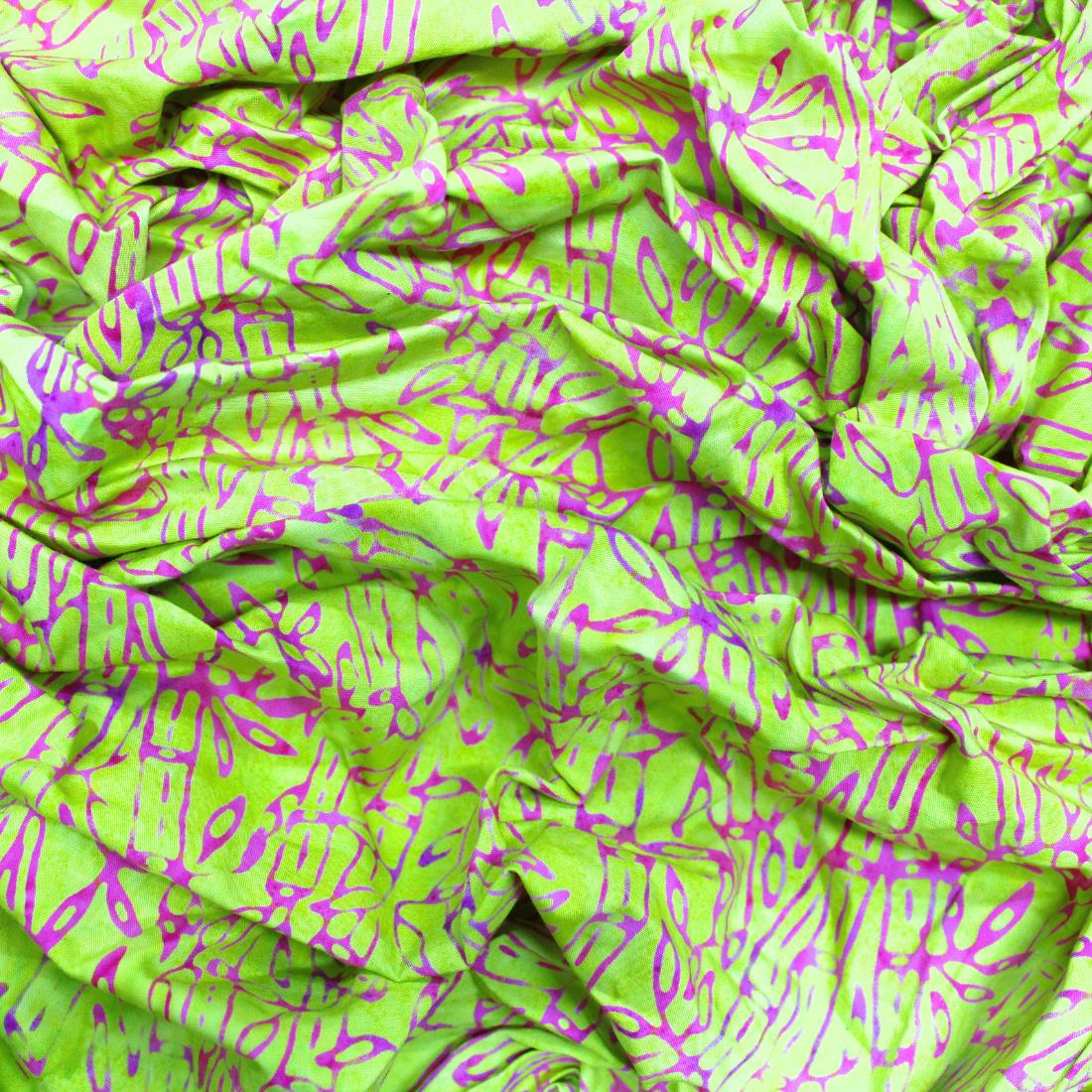 COL 1 Cotton Hand Printed Butterfly Design Bali Batik