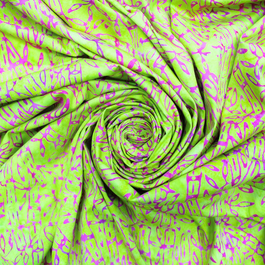 COL 1 Cotton Hand Printed Butterfly Design Bali Batik