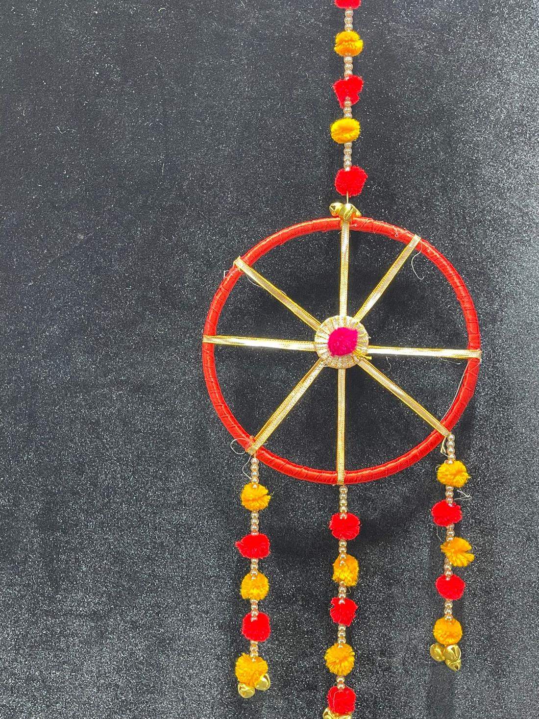 Red & Multicolour Ceiling Decor