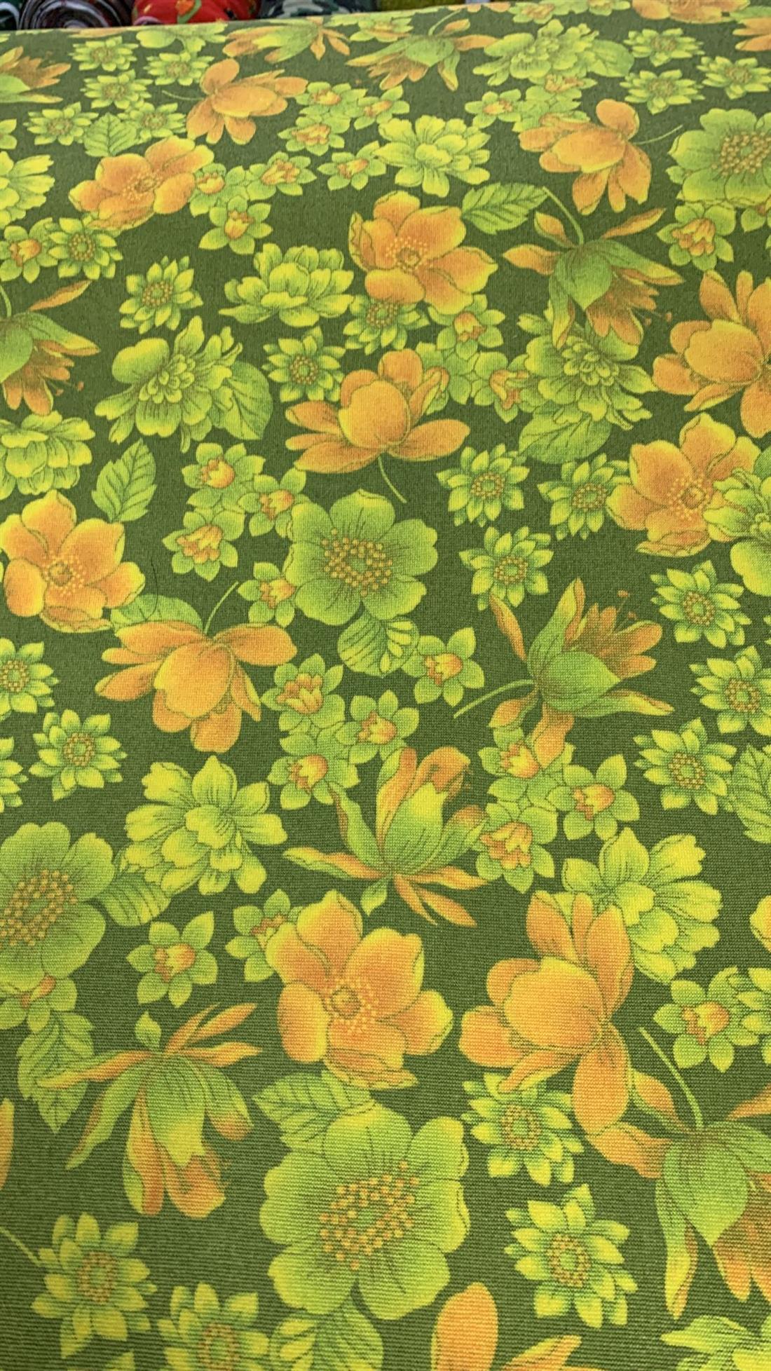 Green Printed Jersey Fabric 52” Wide