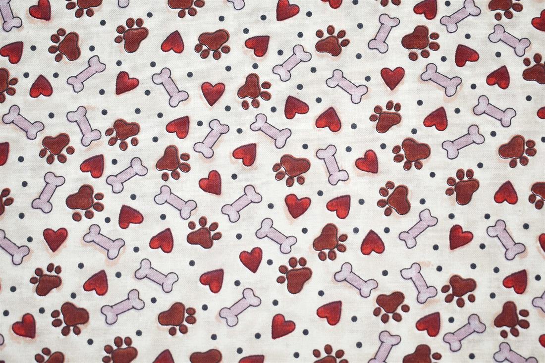 Beige Printed Cotton Fabrics