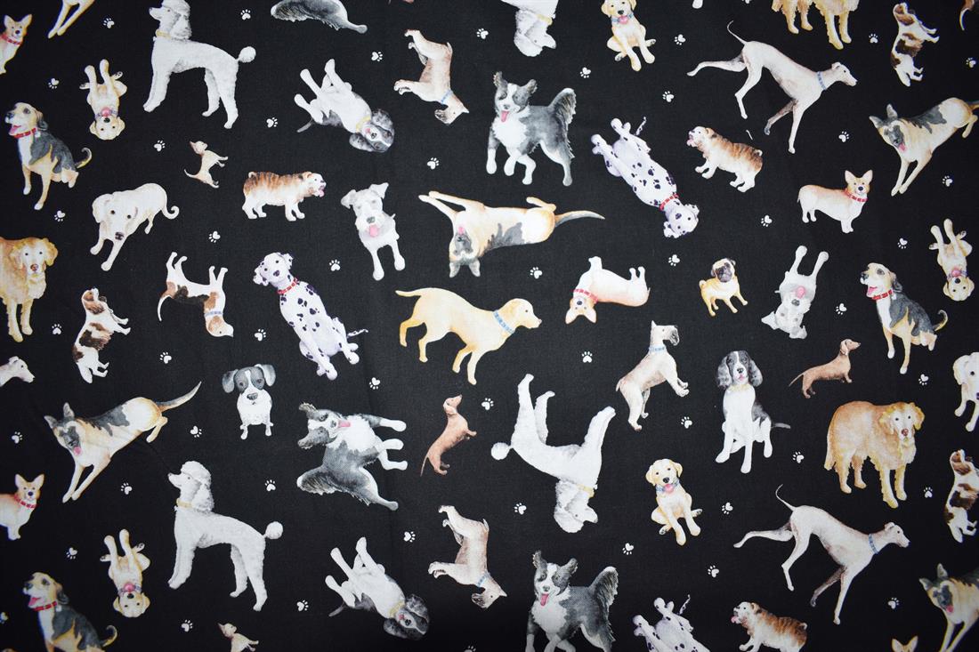 Black Printed Cotton Fabrics