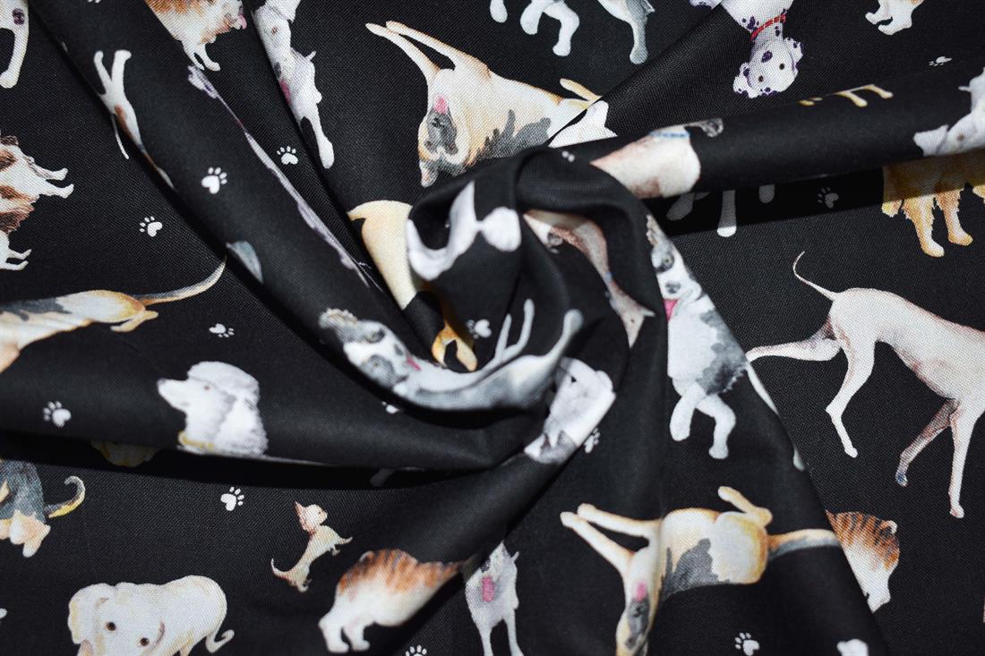 Black Printed Cotton Fabrics