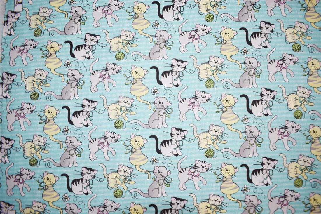 Aqua Mint Printed Cotton Fabrics