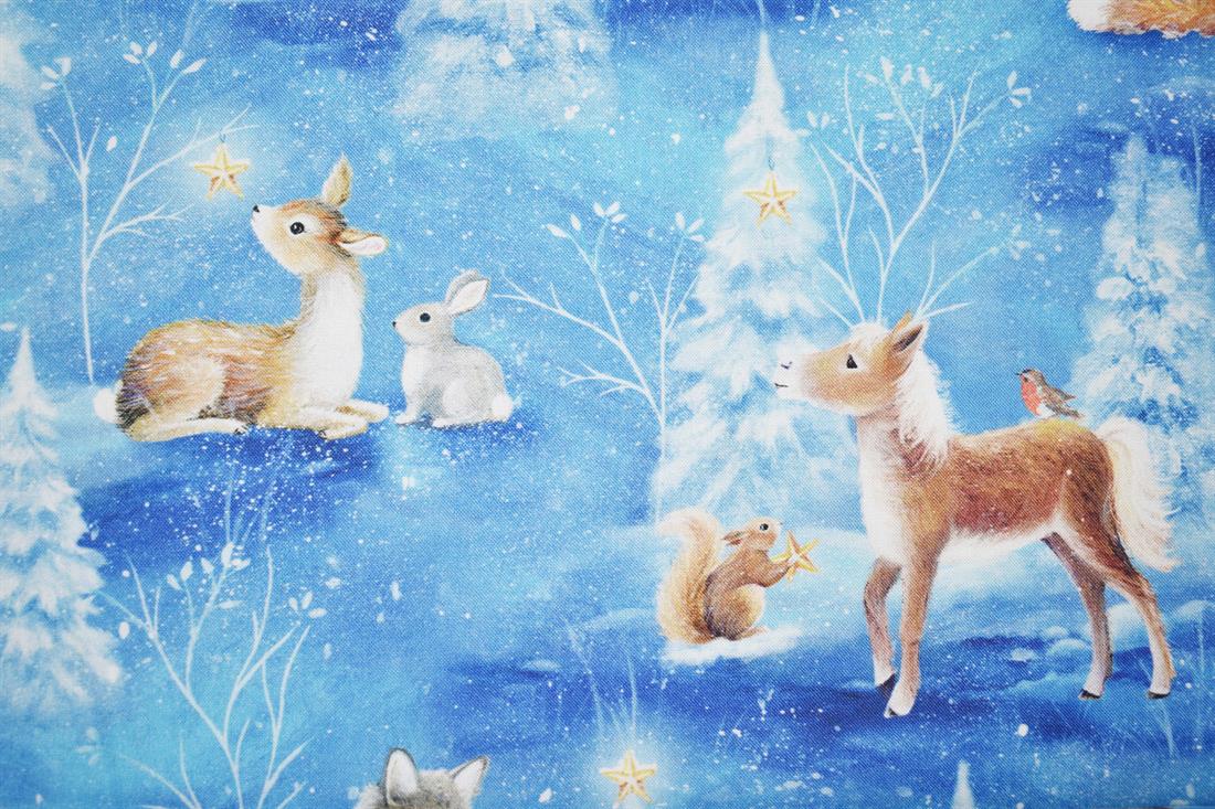 Blue Printed Cotton Fabrics
