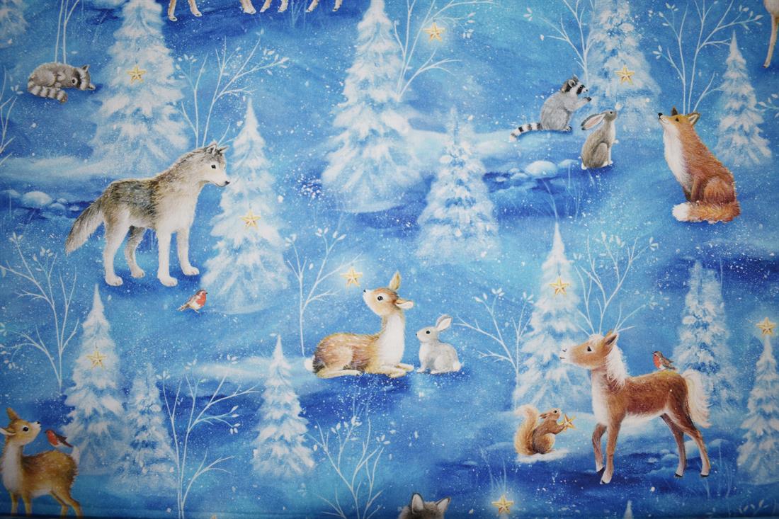 Blue Printed Cotton Fabrics
