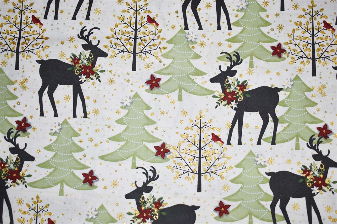 Cream Printed Cotton Fabrics