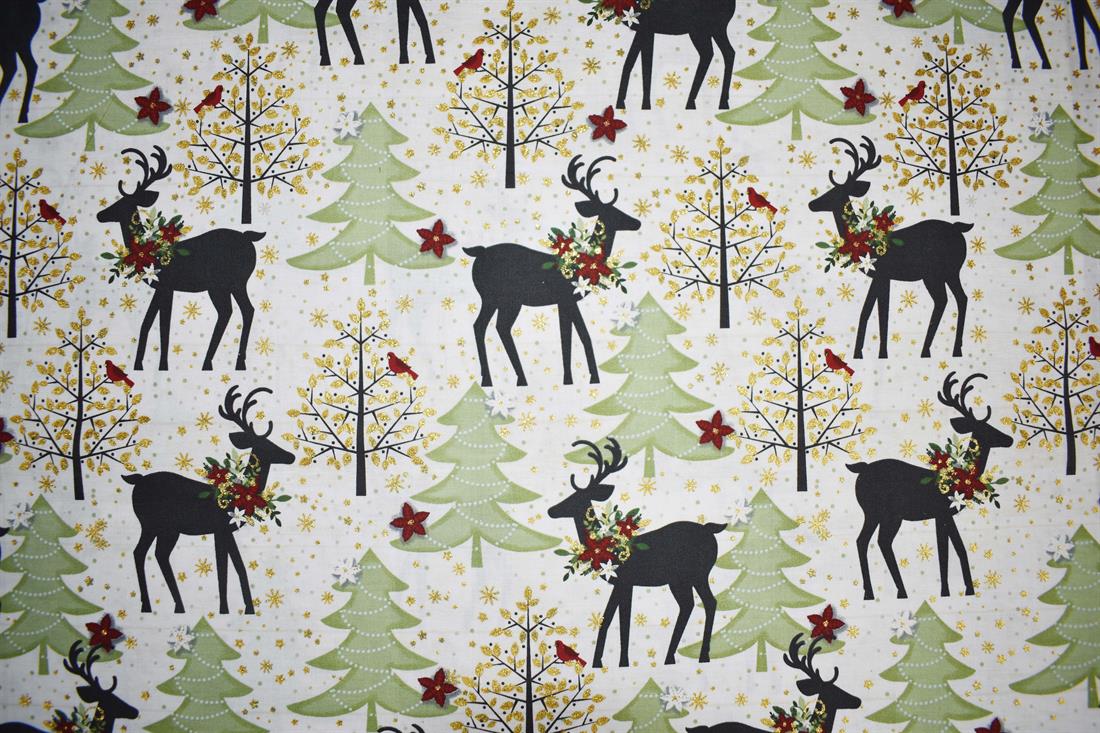 Cream Printed Cotton Fabrics
