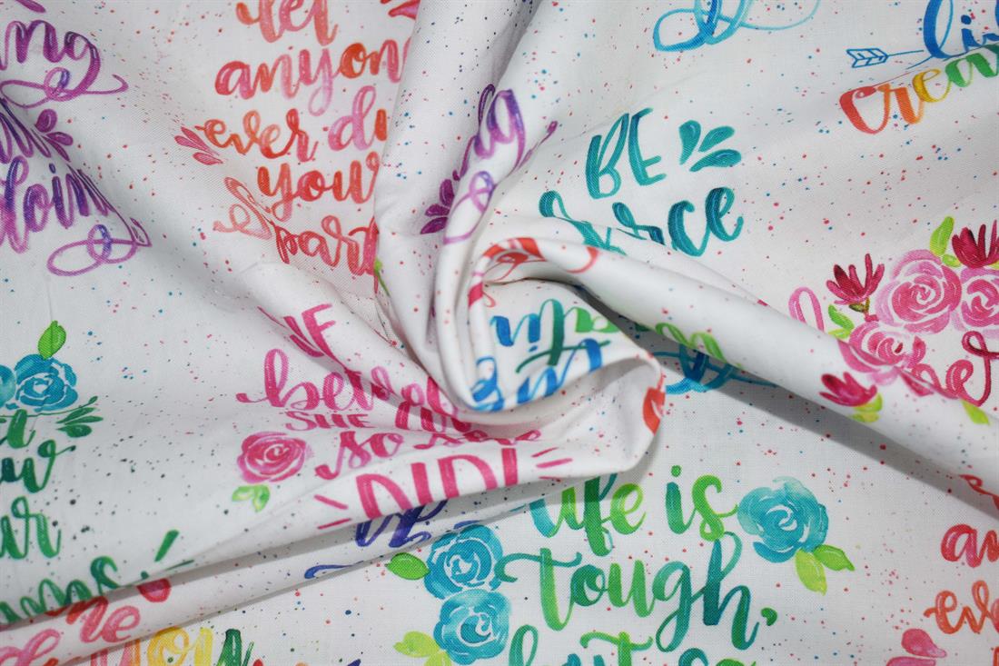 White Printed Cotton Fabrics