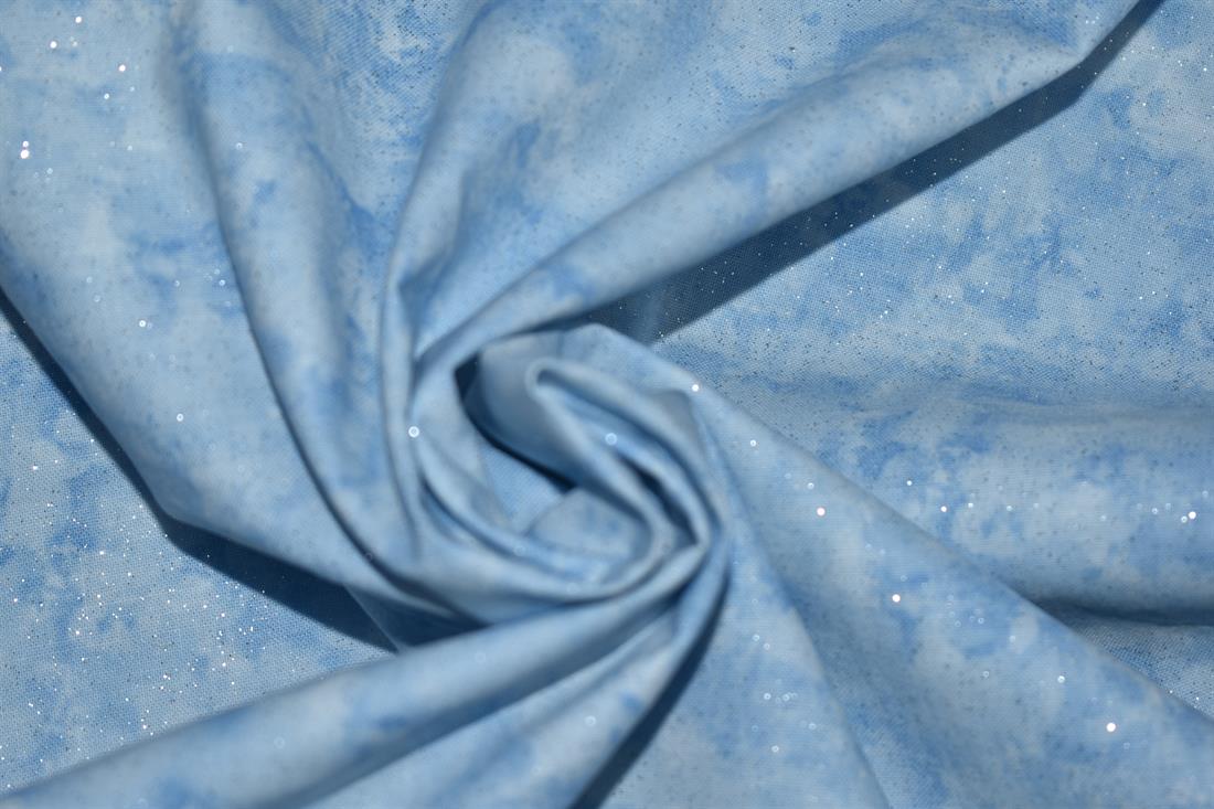 Sky Blue Printed Cotton Fabrics