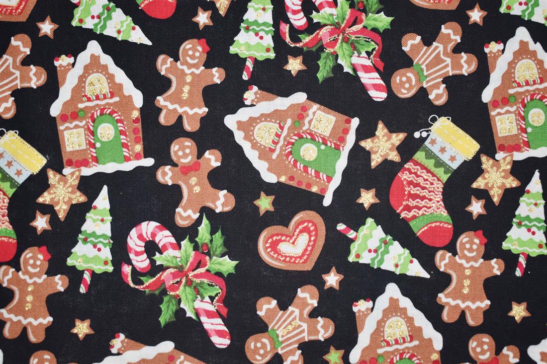 Black Printed Cotton Fabrics