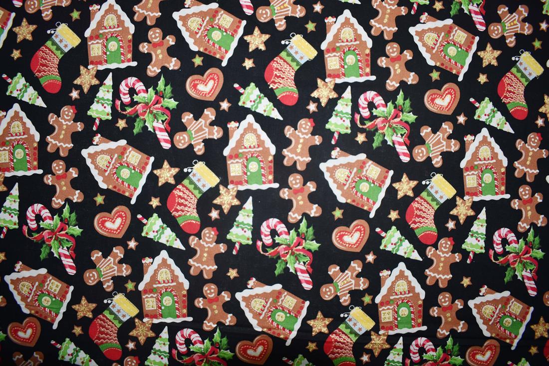 Black Printed Cotton Fabrics