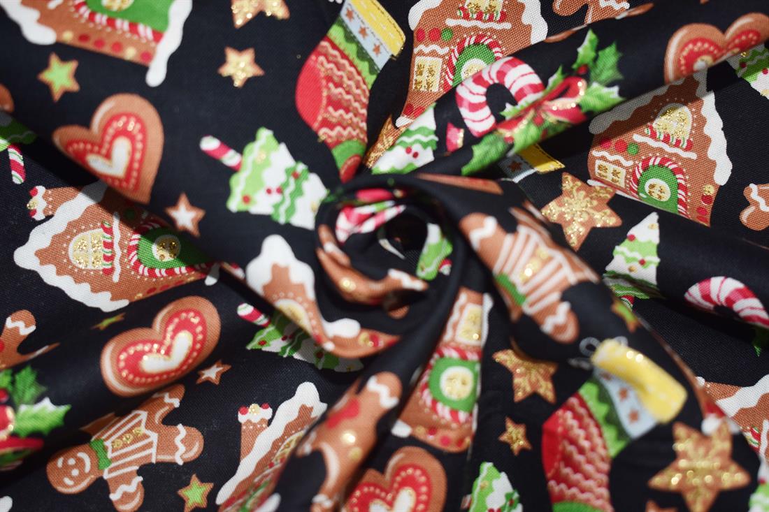 Black Printed Cotton Fabrics