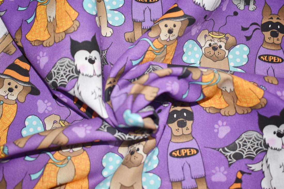 Purple Printed Cotton Fabrics