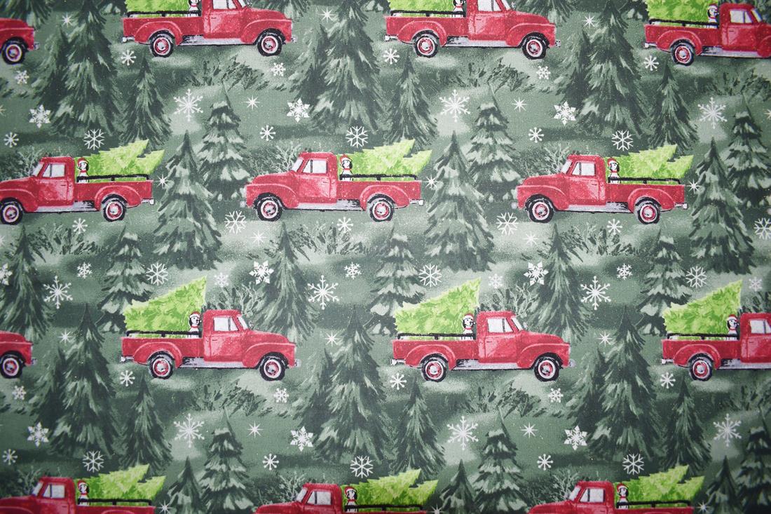 Bottle Green Printed Cotton Fabrics