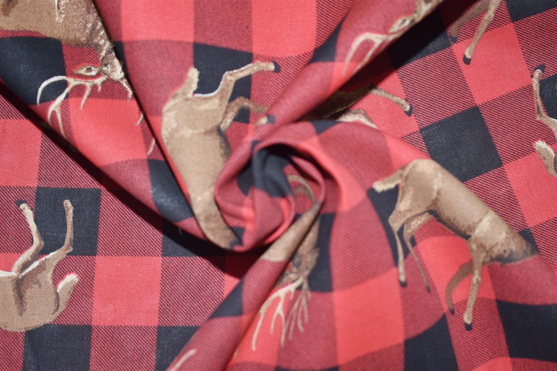Red Printed Cotton Fabrics