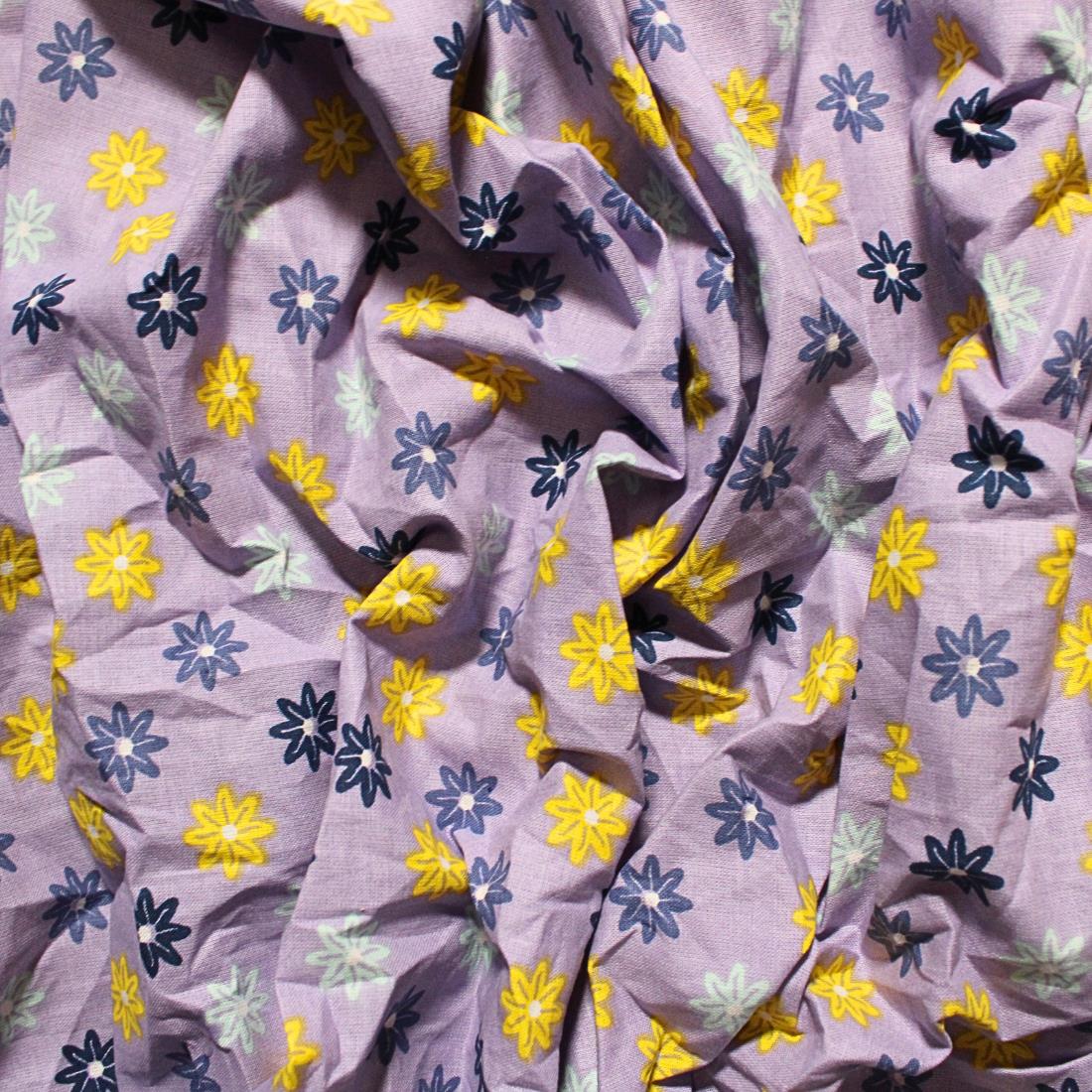 Lilac Printed Craft Cotton Poplin Fabric Quilting Patchwork