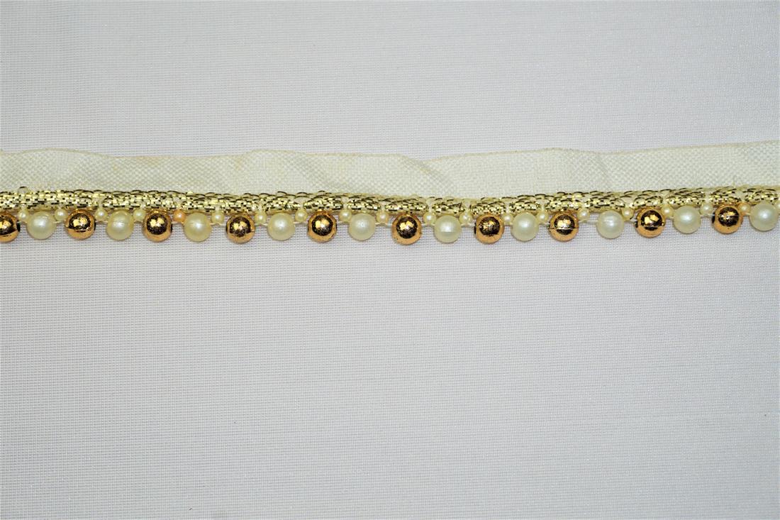 Cream & Gold Indian Vintage Style Lace