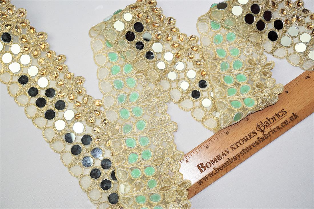 Gold Indian Vintage Style Lace