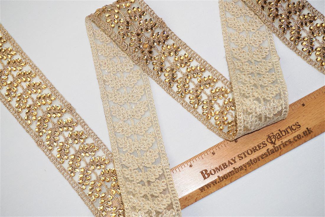 Gold Indian Vintage Style Lace