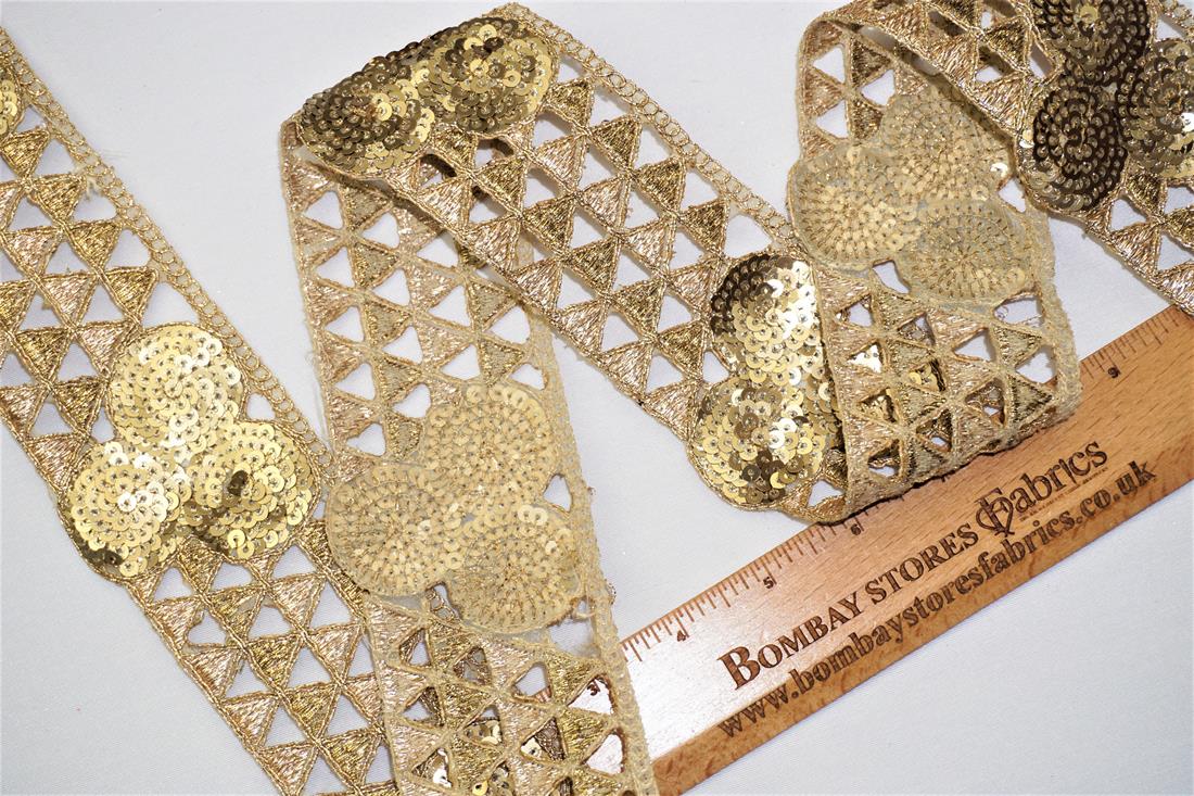 Gold Indian Vintage Style Lace