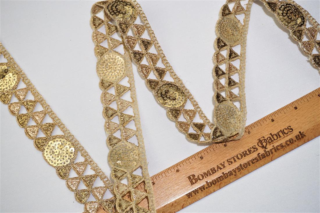 Gold Indian Vintage Style Lace