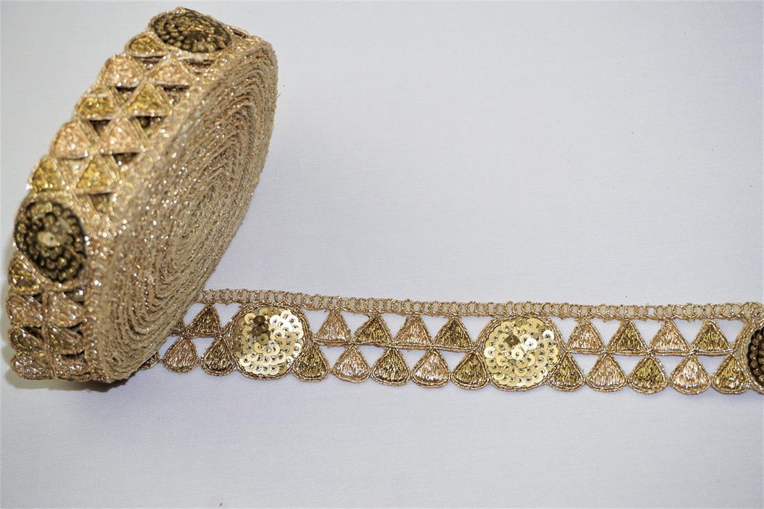 Gold Indian Vintage Style Lace