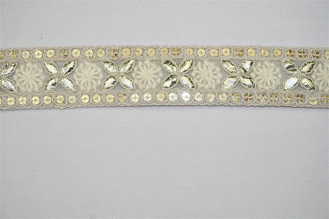 Off White Indian Vintage Style Lace