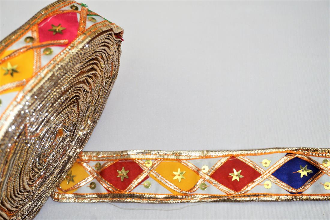 Gold Indian Vintage Style Lace