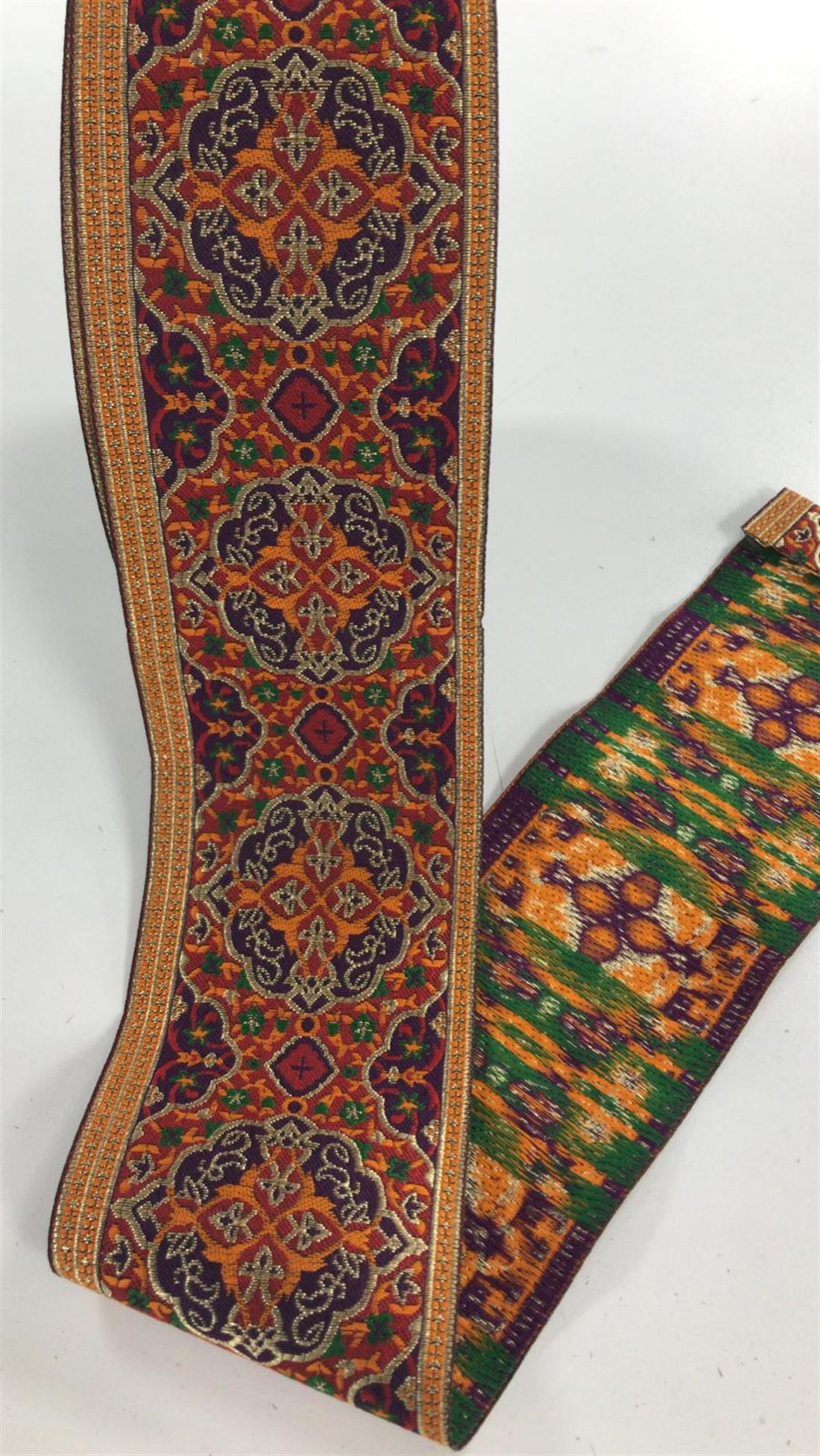 Multicolour Cotton Knitted Flanged Cord