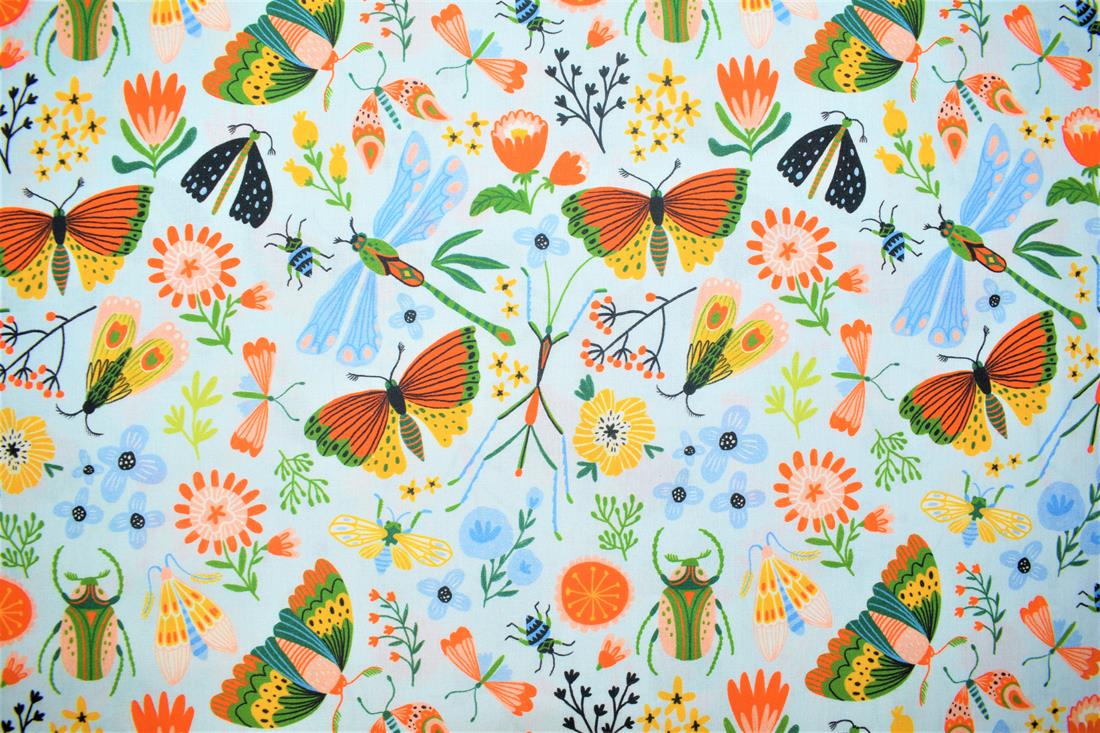 Blue Printed Cotton Fabrics