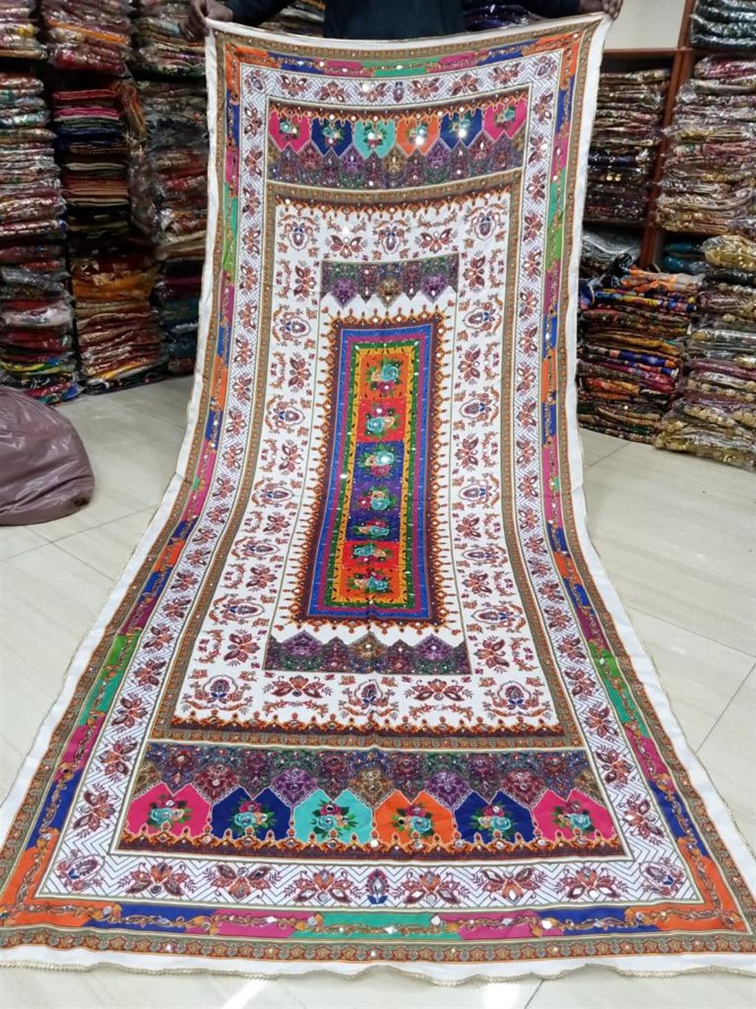Multicolour Emb Dupatta